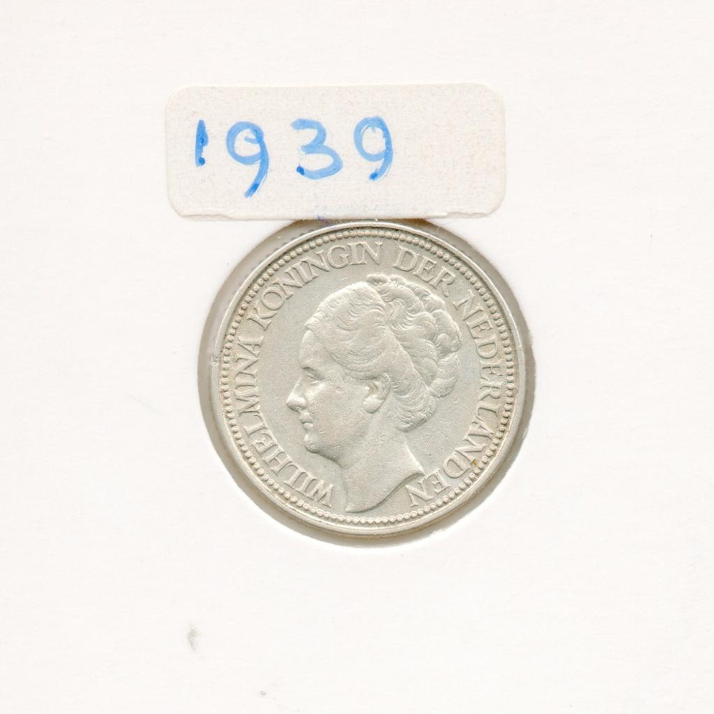 WILHELMINA  KWARTJE 1939- ZILVER, Zilver, 25 cent, Ophalen of Verzenden, Koningin Wilhelmina