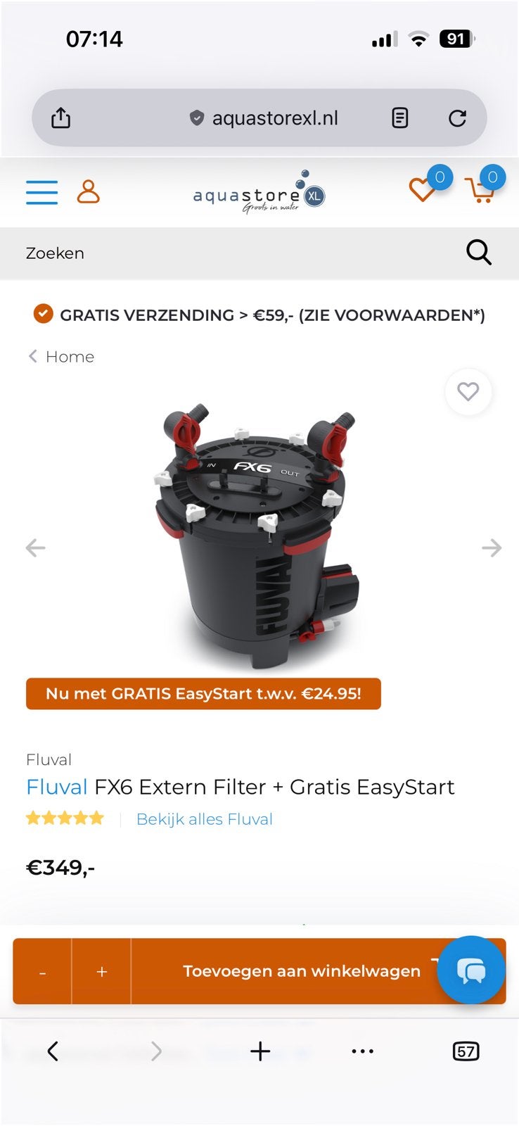 Gezoch, fluval fx4 of fx6, Ophalen, Zo goed als nieuw