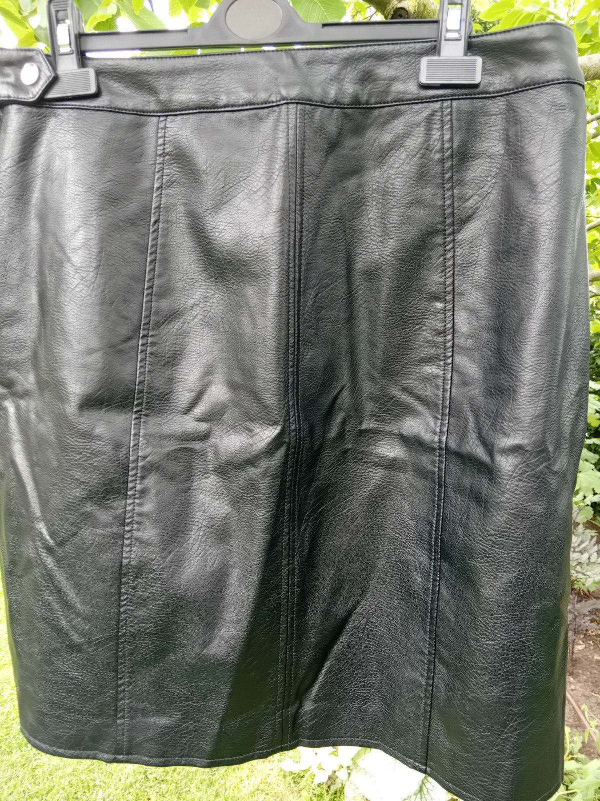 Hema Leren Rok, Maat 38/40 (M), Ophalen of Verzenden, Knielengte, Gedragen