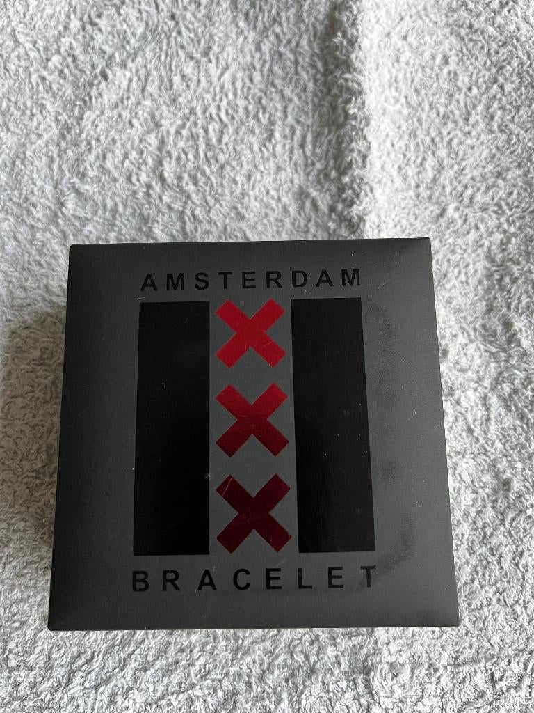 Amsterdam Bracelet Armband zwart staal, Ophalen of Verzenden, Nieuw, Zwart, Staal