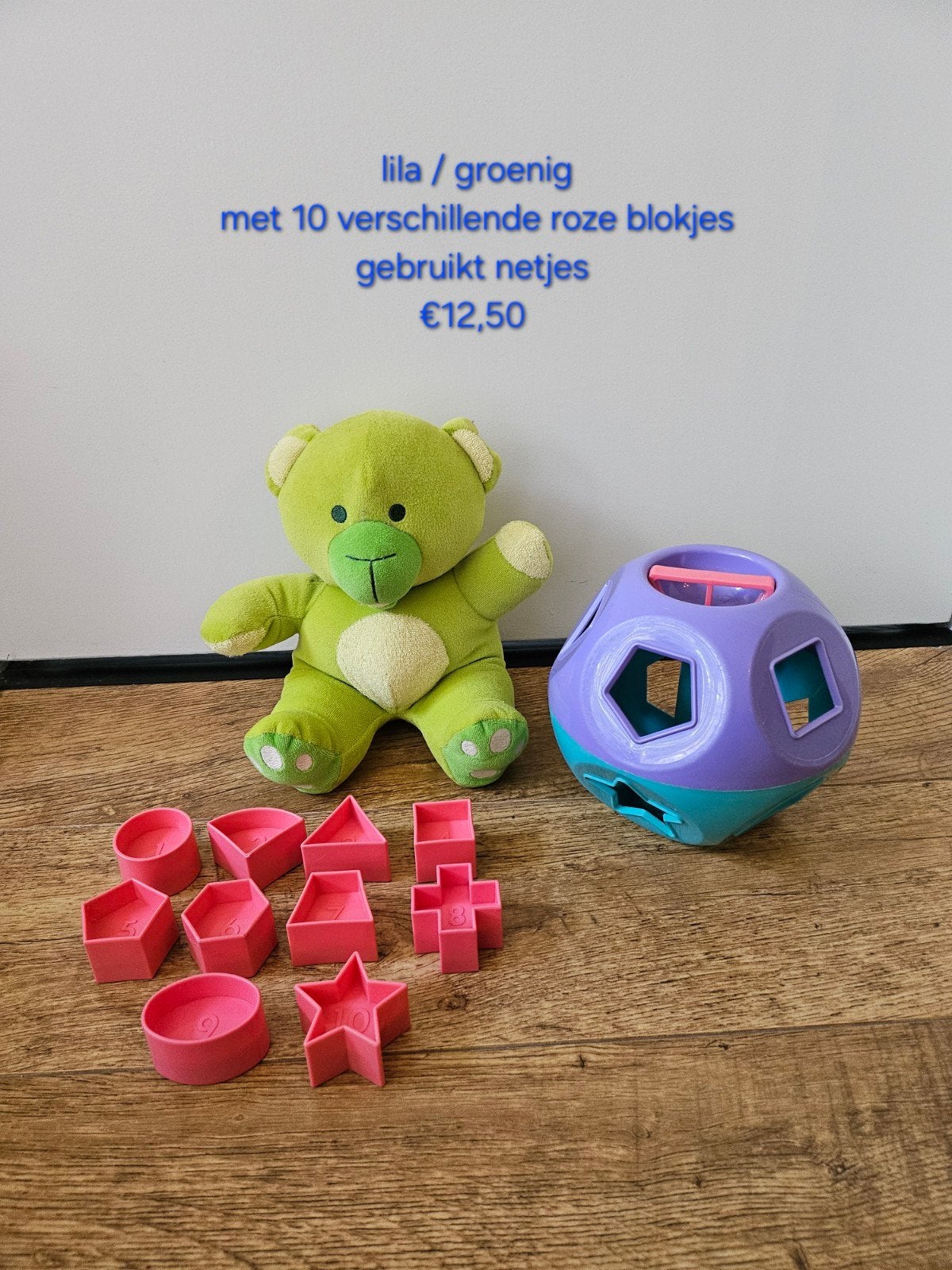 Tupperware tuppertoys Hollebol vormenstoof lila /groenig, Ophalen of Verzenden, Gebruikt, Paars, Overige typen