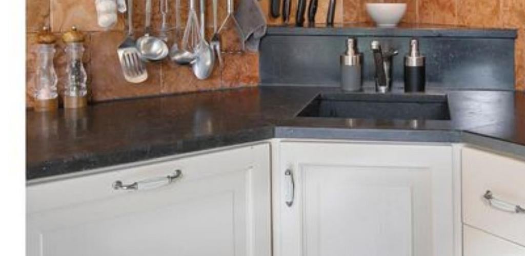 Belgisch hardstenen spoelbak met 2 werkbladen, Huis en Inrichting, Keuken | Complete keukens, Ophalen, Gebruikt, Overige typen