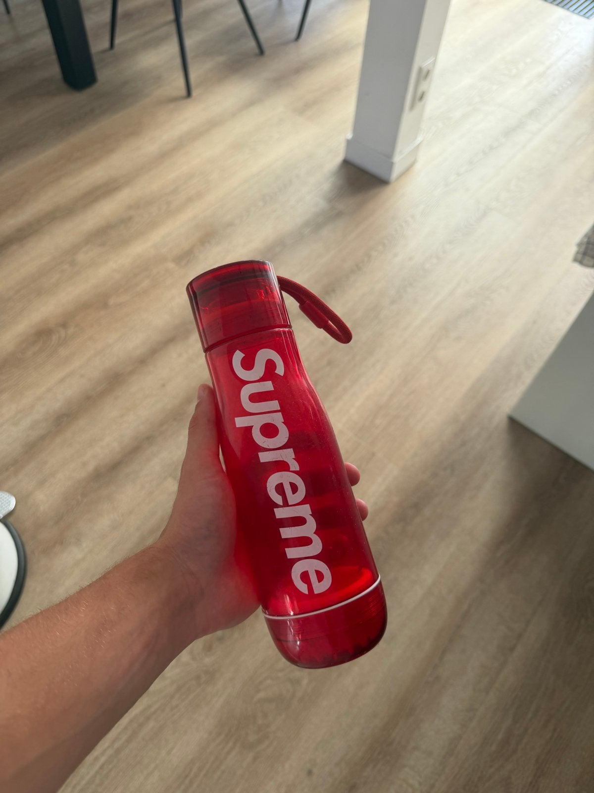 Supreme waterfles, Kunststof, Ophalen of Verzenden, Rood, Overige merken