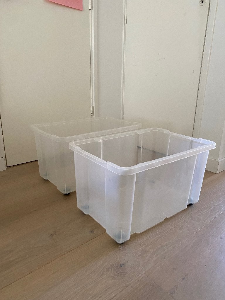 Plastic Opbergbakken op wieltjes, Ophalen, Gebruikt, 50 tot 75 cm, Minder dan 40 cm