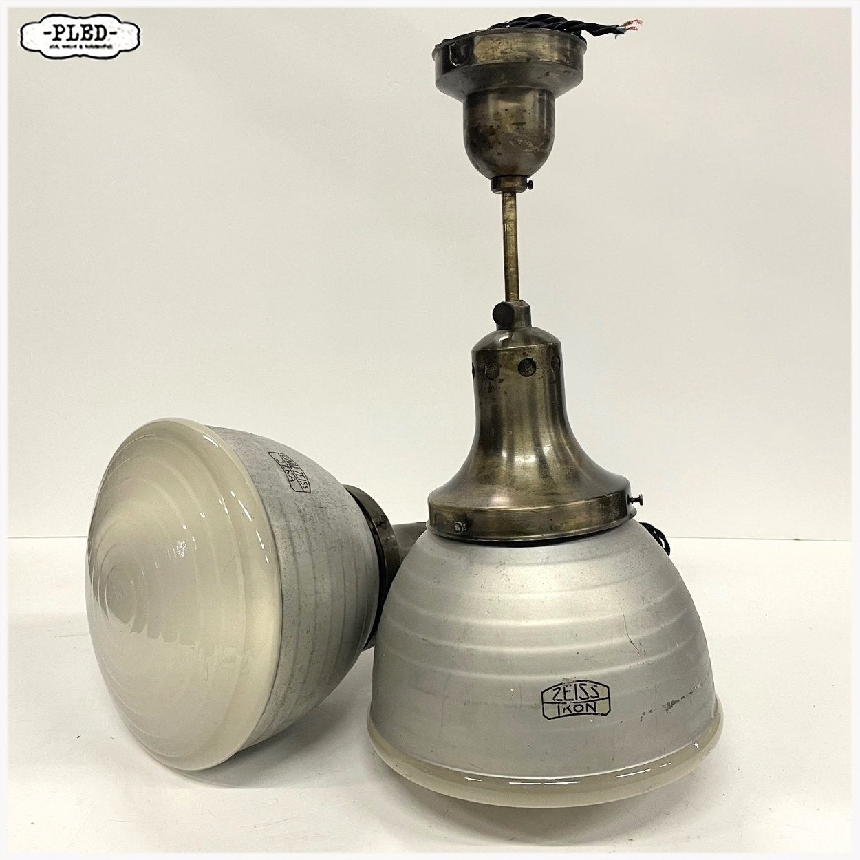 Kwikglas pendellampen lamp Adolf Meyer Zeiss Ikon, jaren 30, Ophalen, Adolf Meyer voor Zeiss Ikon, jaren 1930, Gebruikt, Vintage Antiek Industrieel