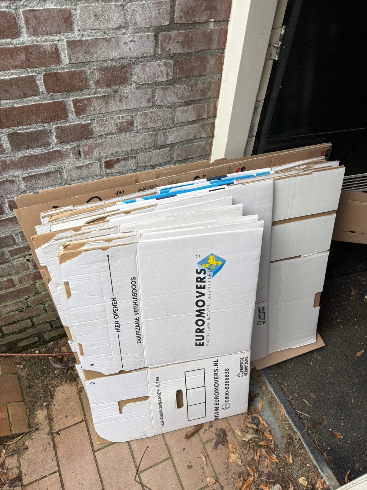 14 Gebruikte verhuisdozen, Ophalen, Opvouwbaar, 50 tot 75 cm, Minder dan 40 cm