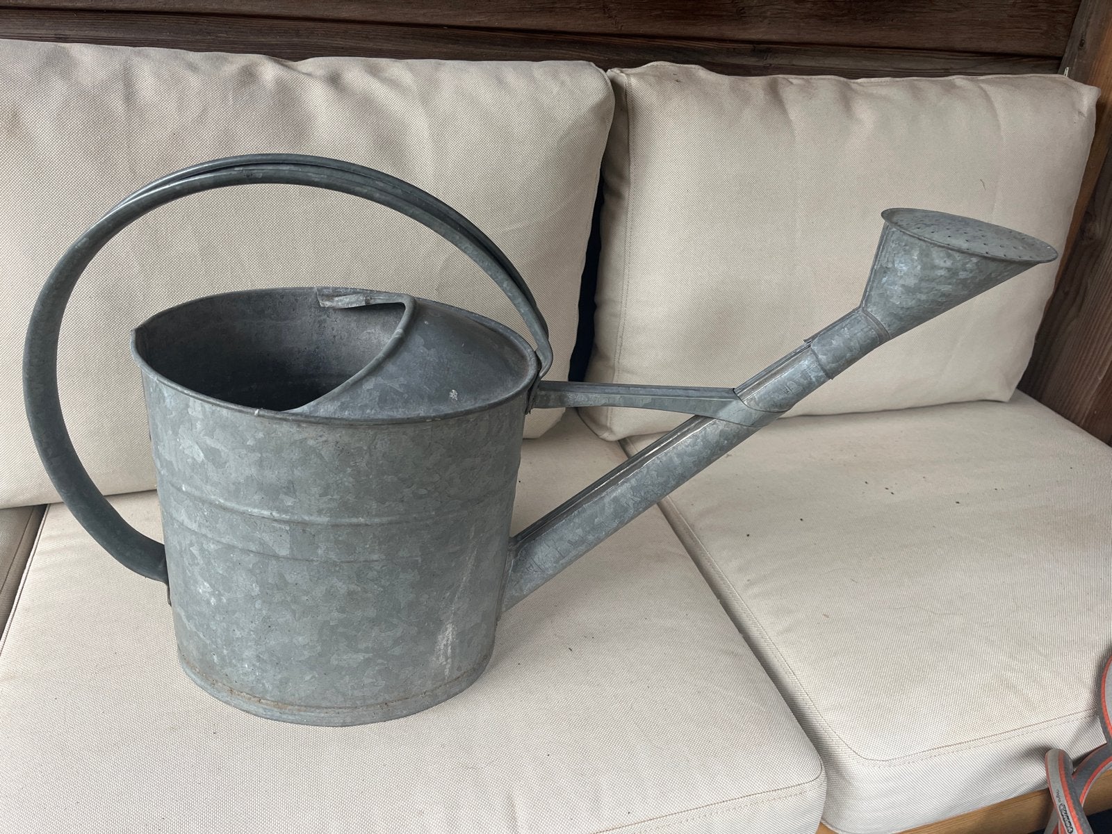 Grote zinken gieter - Vintage stijl, Ophalen, Gebruikt, Metaal
