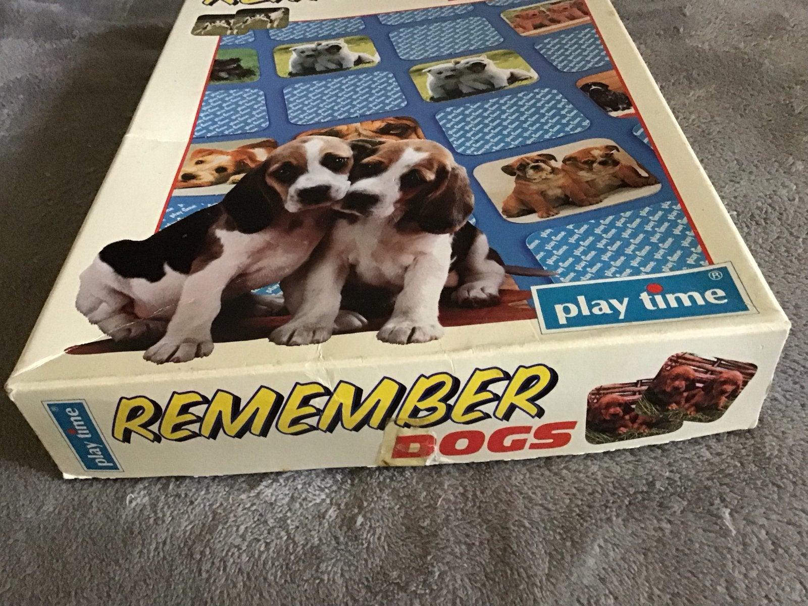 Vintage Honden Memory - Play Time "Remember Dogs", Een of twee spelers, Ophalen of Verzenden, Gebruikt