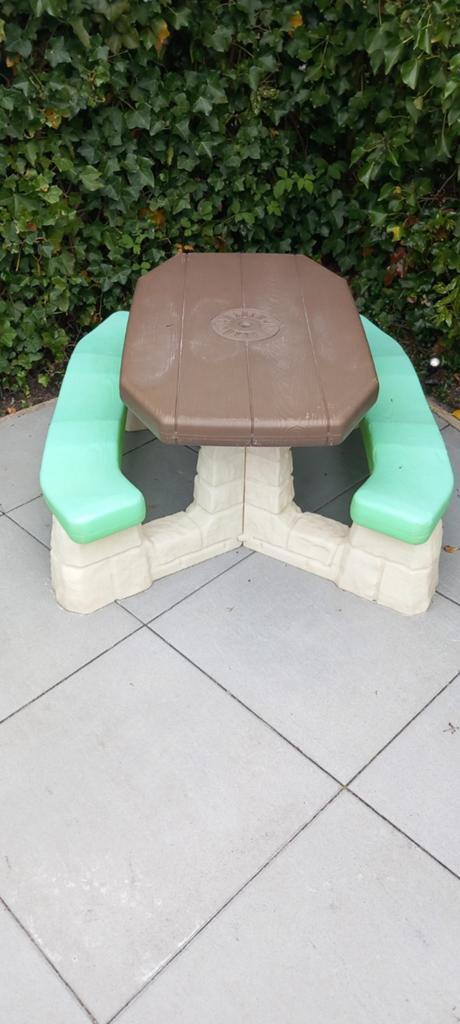Kinder picknicktafel met bankjes, Ophalen, Gebruikt