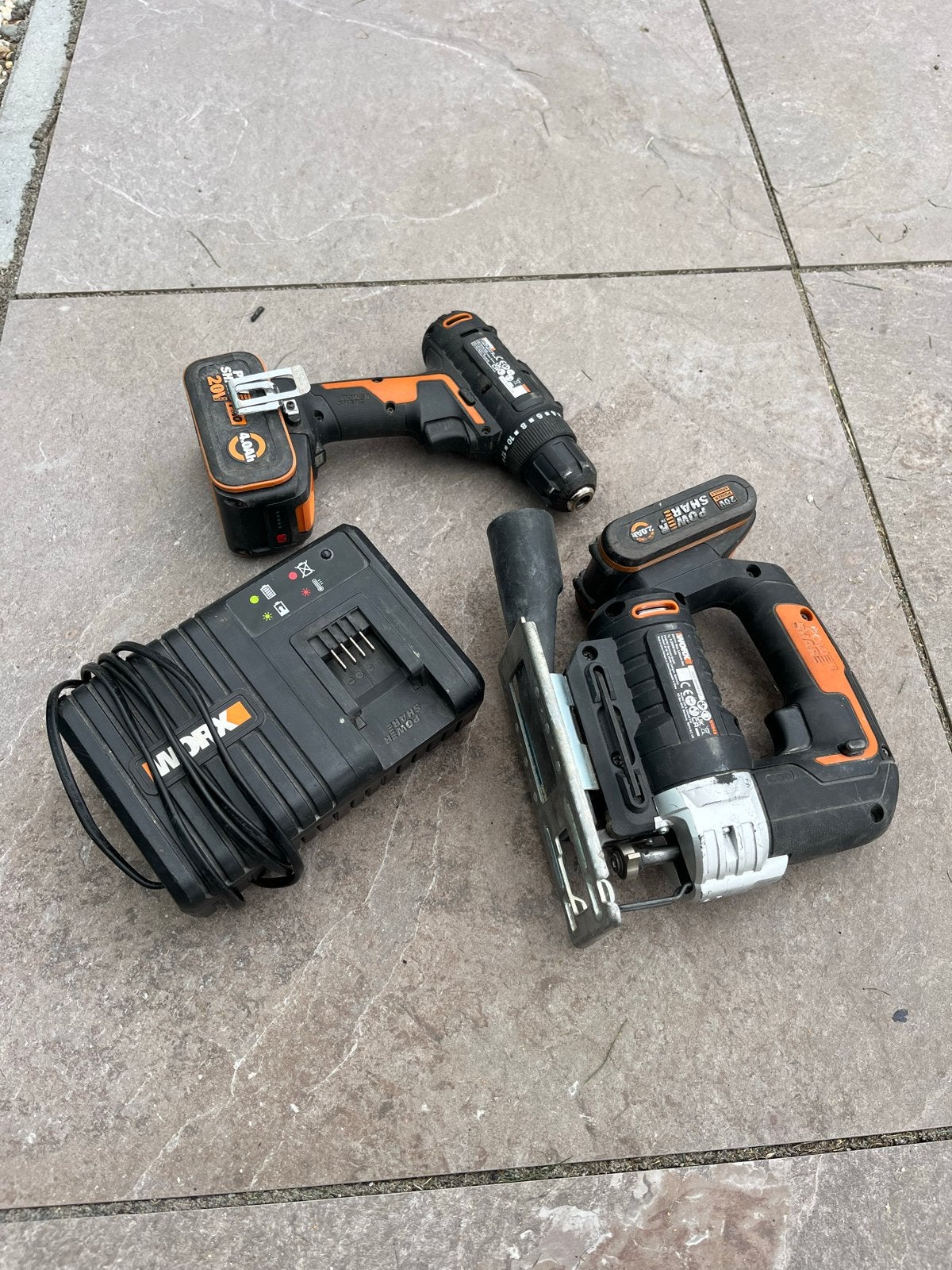 Worx Schroefmachine met Decoupeerzaag, Ophalen of Verzenden, Gebruikt, Boor- en Schroefmachine