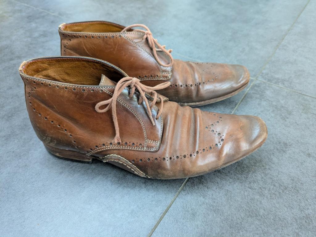 Giorgio leren veterschoenen, maat 44, Kleding | Heren, Schoenen, Bruin, Giorgio, Ophalen of Verzenden, Gedragen