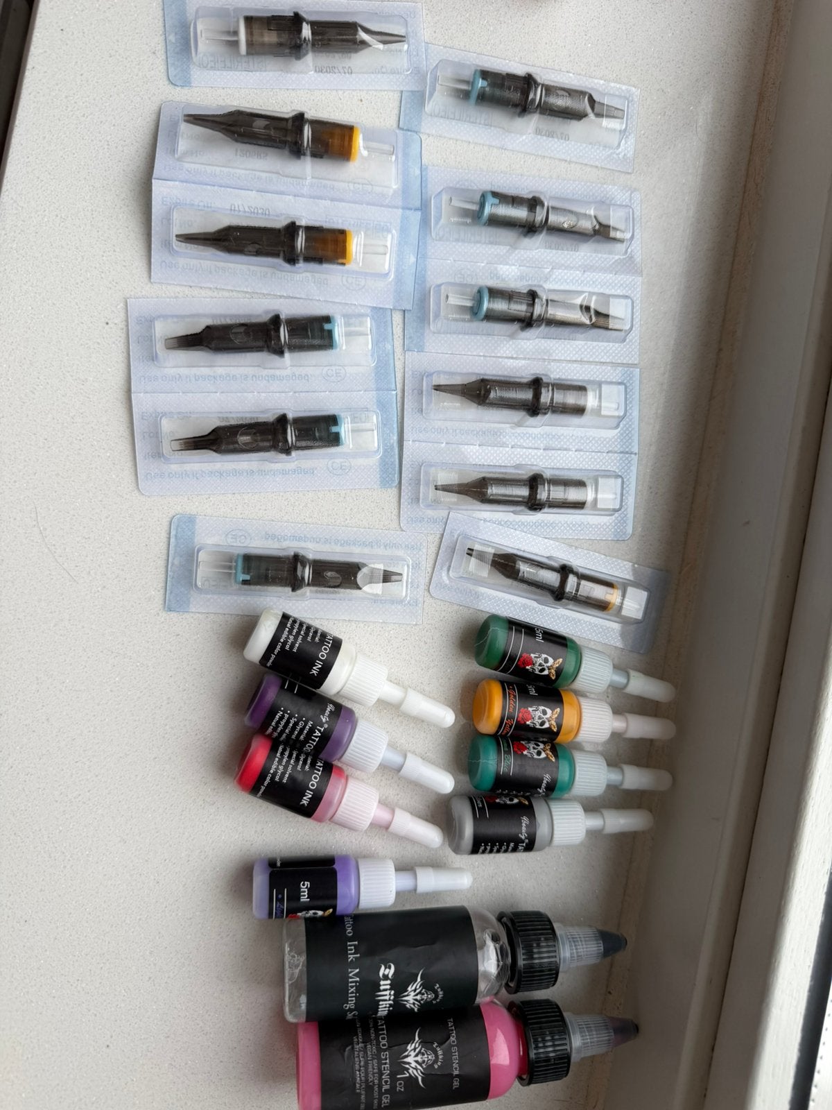 Tattoo kit/oefenset., Ophalen, Zo goed als nieuw, Handen en Nagels