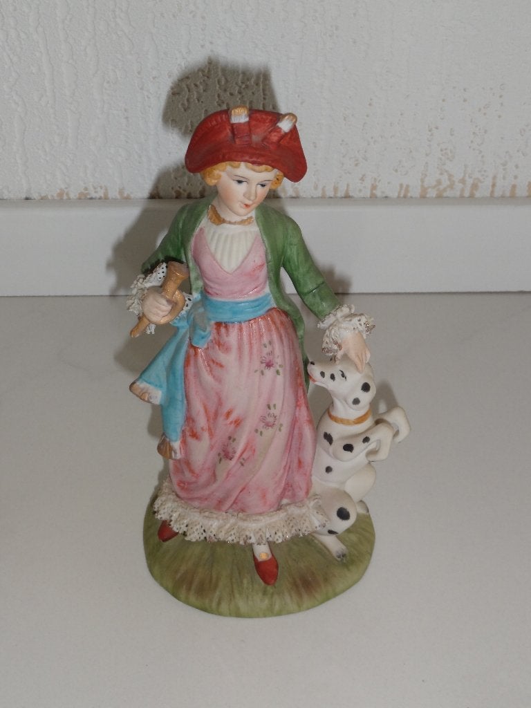 2 Beeldjes, biscuitporcelein, Rococo-stijl, Verzamelen, Beelden en Beeldjes, Verzenden, Gebruikt, Mens