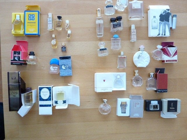 Partij parfum miniaturen, Ophalen of Verzenden, Miniatuur, Gevuld