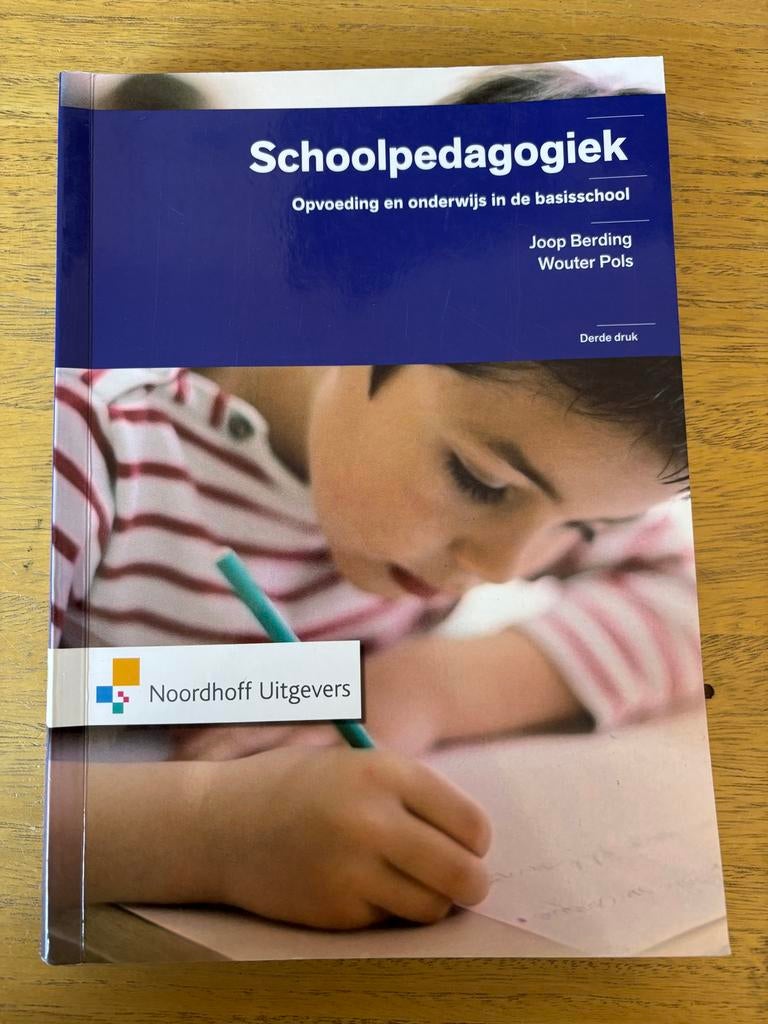 Schoolpedagogiek Pabo Boek - Noordhoff Uitgevers, Boeken, Studieboeken en Cursussen, Ophalen of Verzenden, Gamma, Zo goed als nieuw