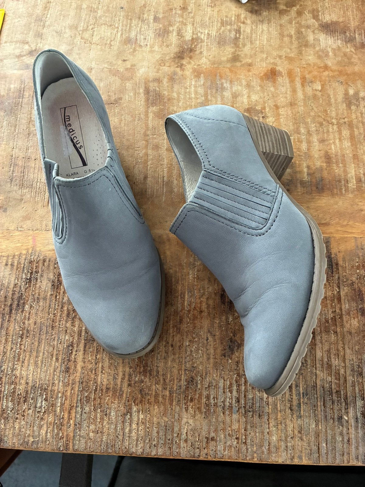 Medicus leren schoenen met hakje zgan 38,5 G, Ophalen of Verzenden, Zo goed als nieuw, Grijs