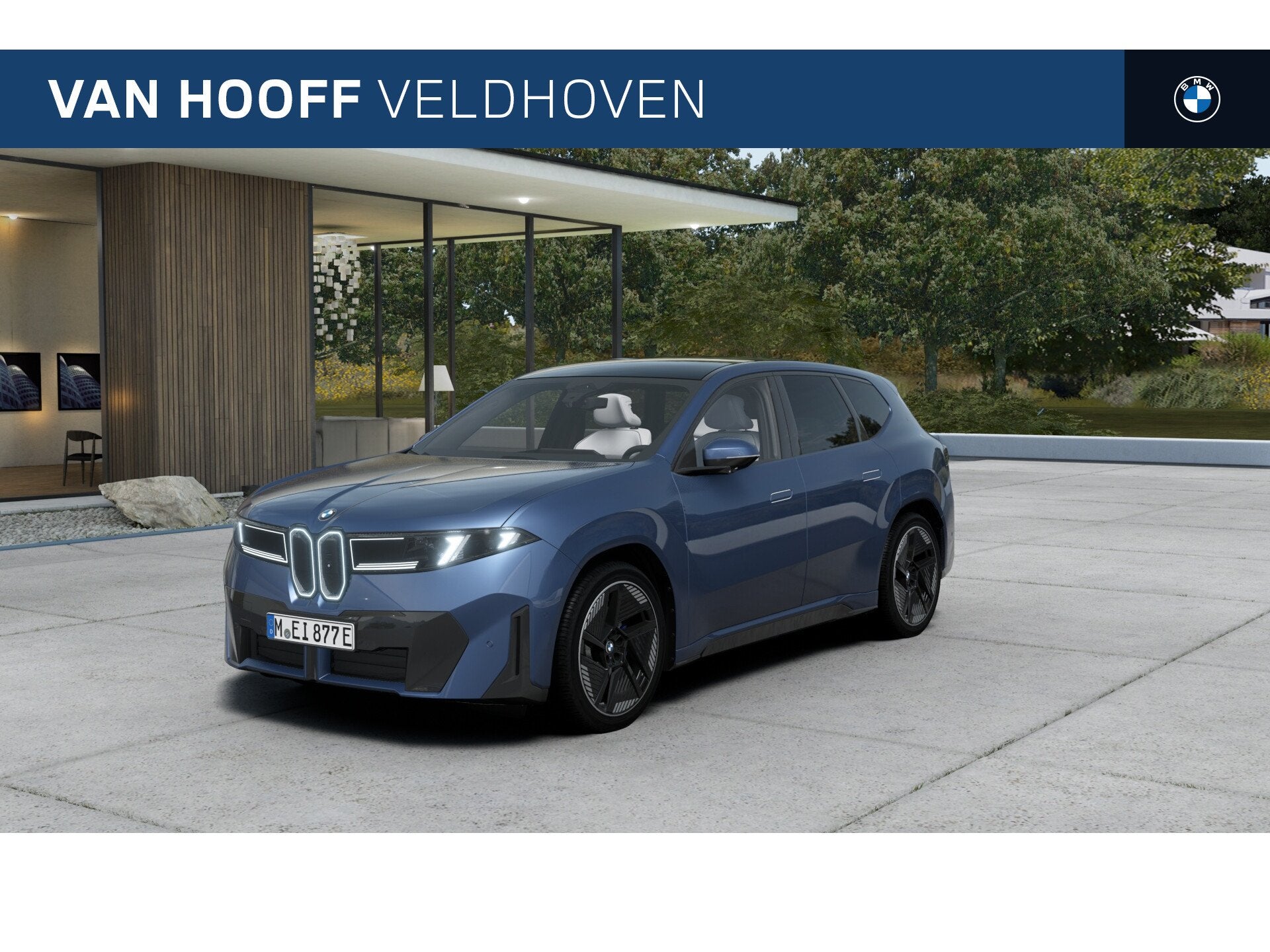 BMW iX3 50 xDrive M Sport / Panoramadak / Trekhaak / Multifu, Automaat, Dealer onderhouden, Automatische klimaatregeling, Blauw