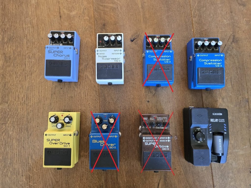 boss effectpedalen & line 6 relay G10s draadloze zender, Muziek en Instrumenten, Effecten, Ophalen of Verzenden, Gebruikt, Distortion, Overdrive of Fuzz
