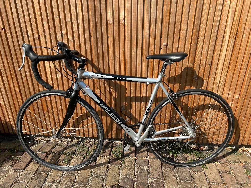 Raleigh racefiets heren maat 54, Gebruikt, 10 tot 15 versnellingen, Aluminium, 53 tot 57 cm