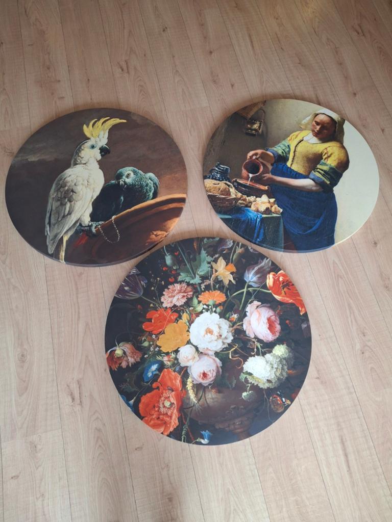 Set van 3 canvasdoeken, Ophalen, 50 tot 75 cm, Schilderij, 50 tot 75 cm