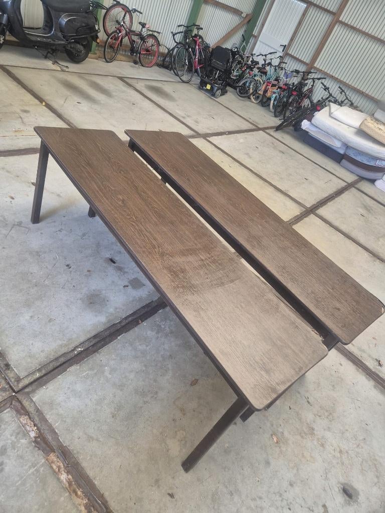 Lange tafels, Huis en Inrichting, Tafels | Eettafels, Ophalen, Gebruikt, 200 cm of meer, 50 tot 100 cm
