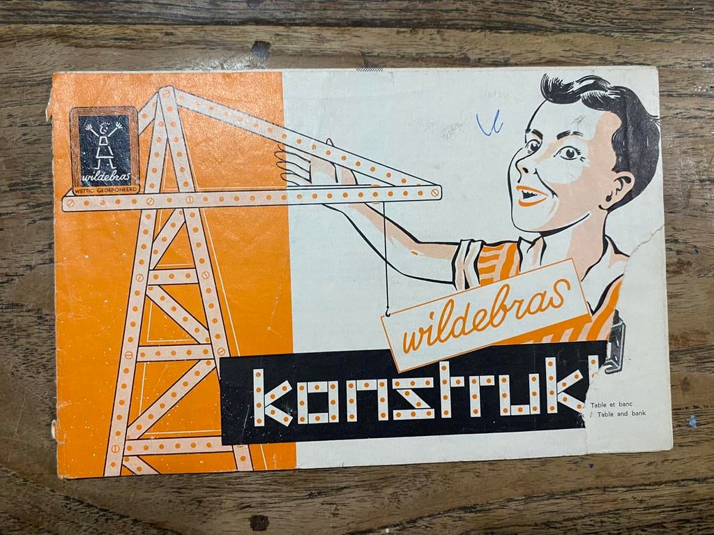 Wildebras konstrukt handleiding, bouwtekeningen, vintage, Verzamelen, Speelgoed, Ophalen of Verzenden, Gebruikt