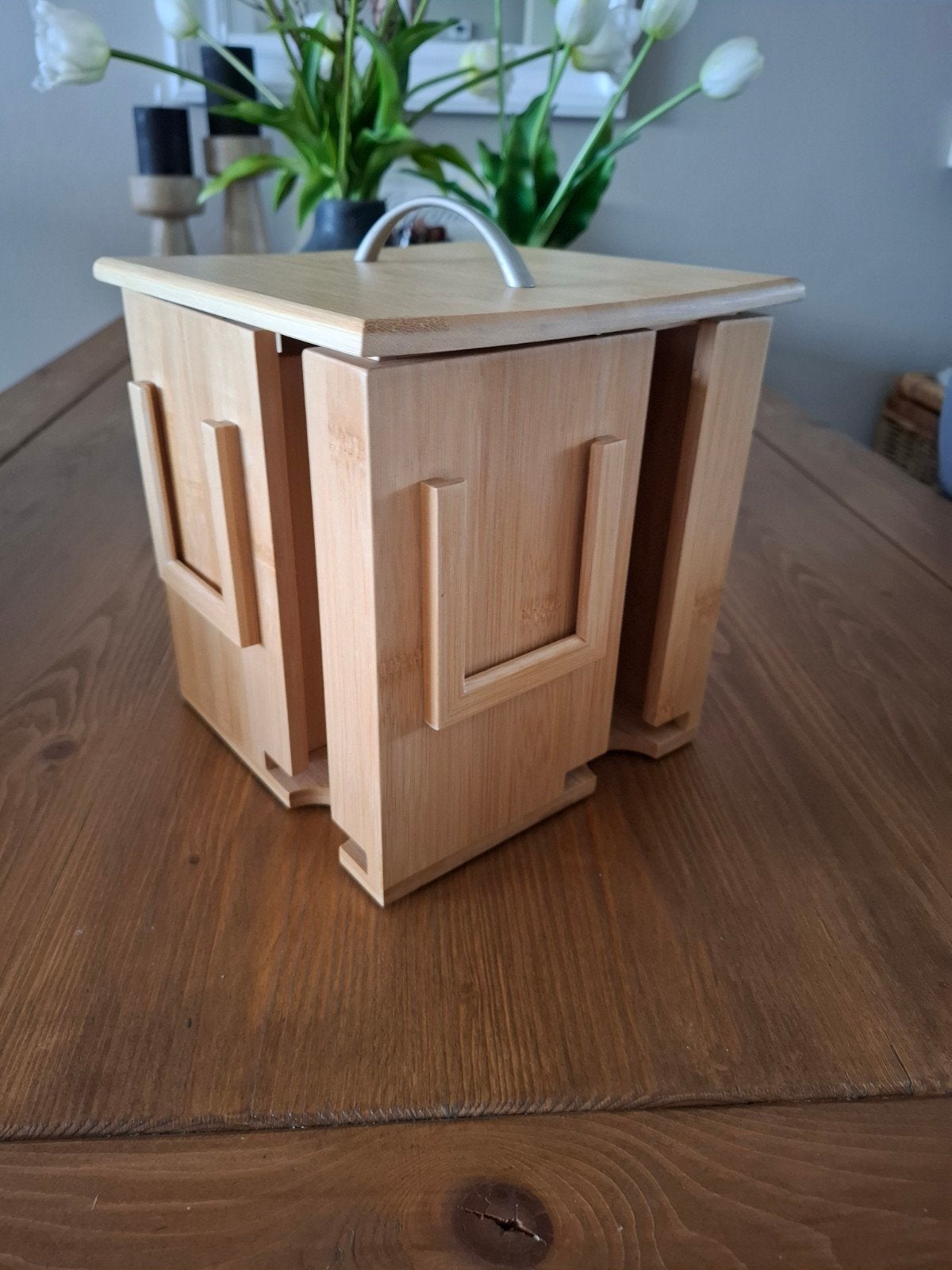 Houten theedoos van Lardic, i.g.st., Ophalen, Hout, Zo goed als nieuw, Theedoos