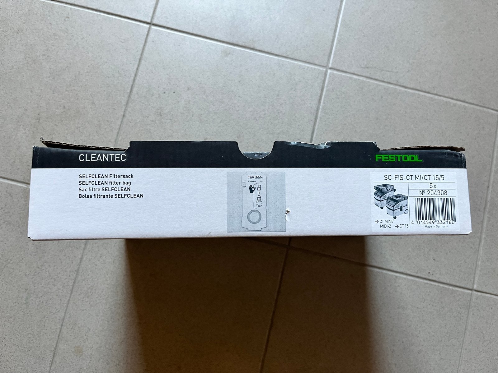 Festool stofzuigerzakken SC-FIS-CT MI/CT 15/5 (5 stuks), Ophalen of Verzenden, Nieuw
