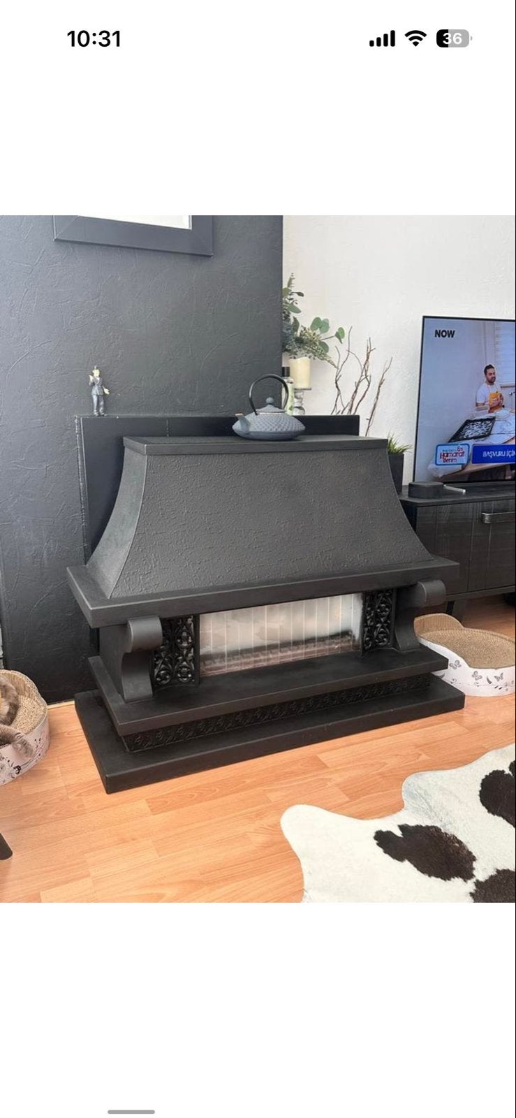 Gaskachel - Sfeervol en warm Zwart in goede staat, Ophalen of Verzenden, Gebruikt, Gas, Gaskachel