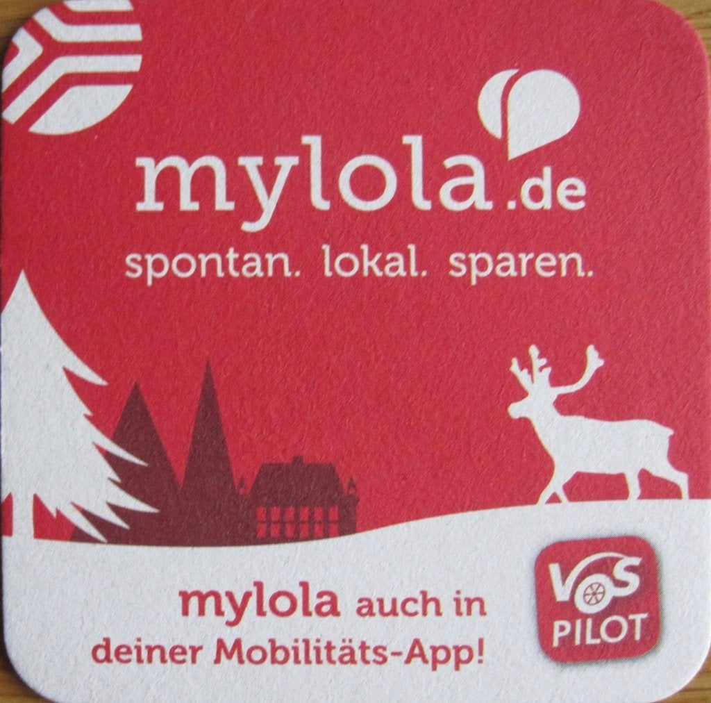 bierviltje van Mylola - Duits - Kerst, Ophalen of Verzenden, Zo goed als nieuw, Viltje(s), Overige merken