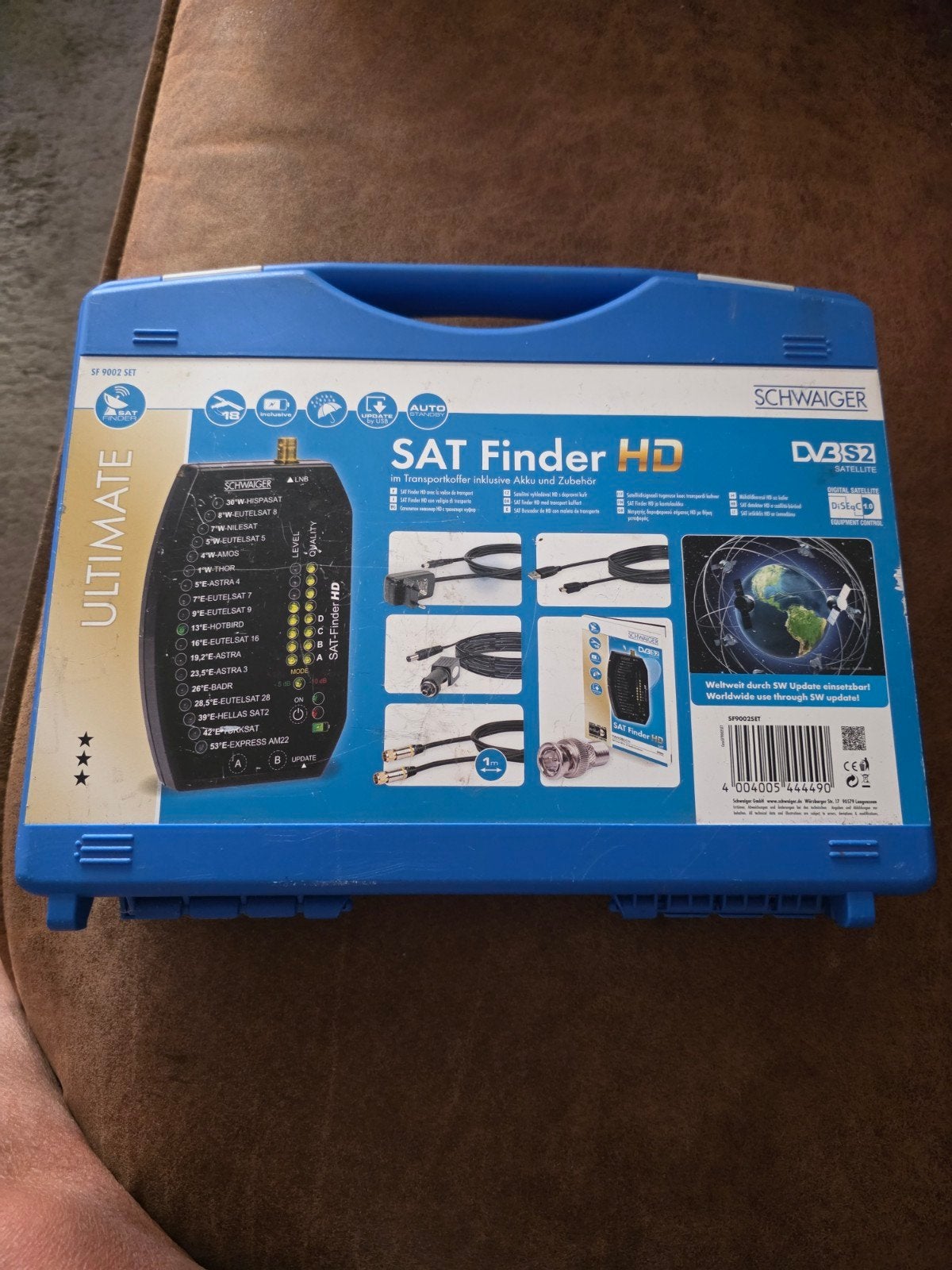 Schwaiger SAT-Finder HD met accessoires in koffer, Audio, Tv en Foto, Schotelantennes, Gebruikt, (Schotel)antenne-accessoires