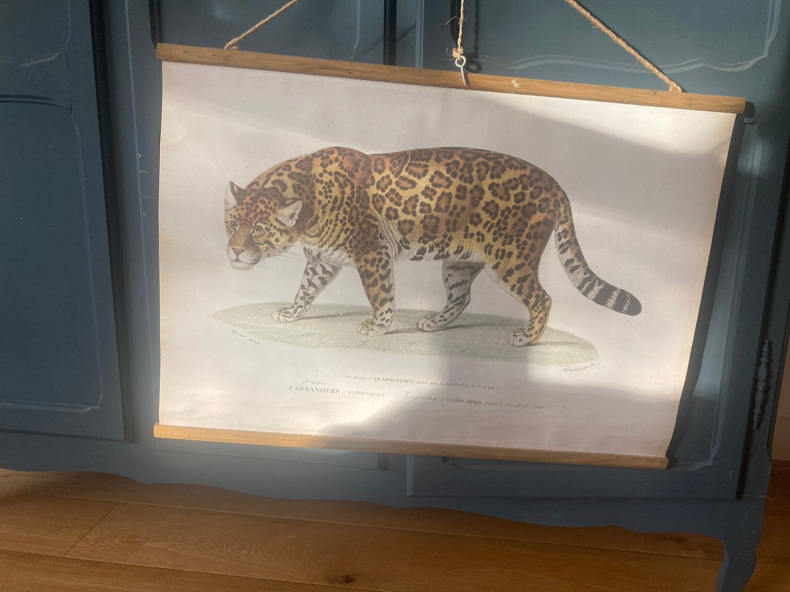 Schilderij panter, Ophalen