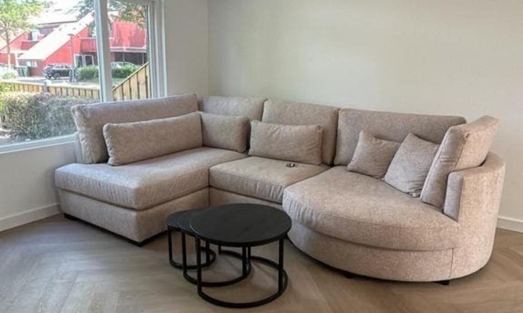 U bank model Norah Zitmaxx kleur beige, Huis en Inrichting, Banken | Complete zithoeken, Ophalen, Zo goed als nieuw, Stof, Modern
