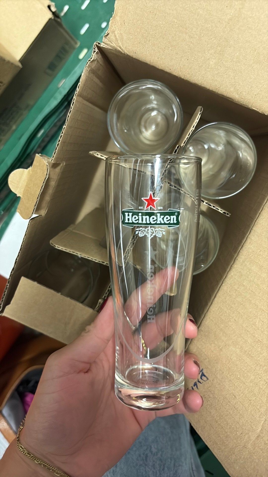 Heineken glazen 25 cl 6 stuks nieuw!, Ophalen of Verzenden, Nieuw, Bierglas