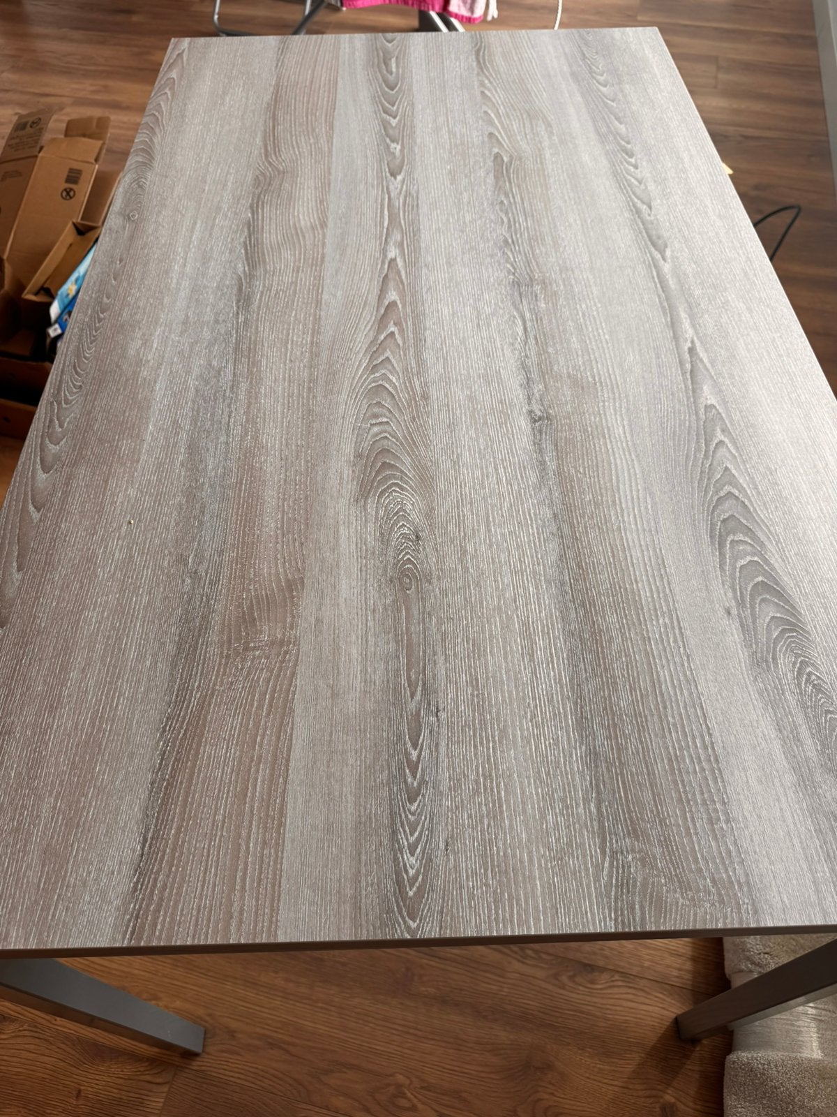 Dining table 120x70 cm colour wood/light grey, Ophalen, 100 tot 150 cm, 50 tot 100 cm, Zo goed als nieuw