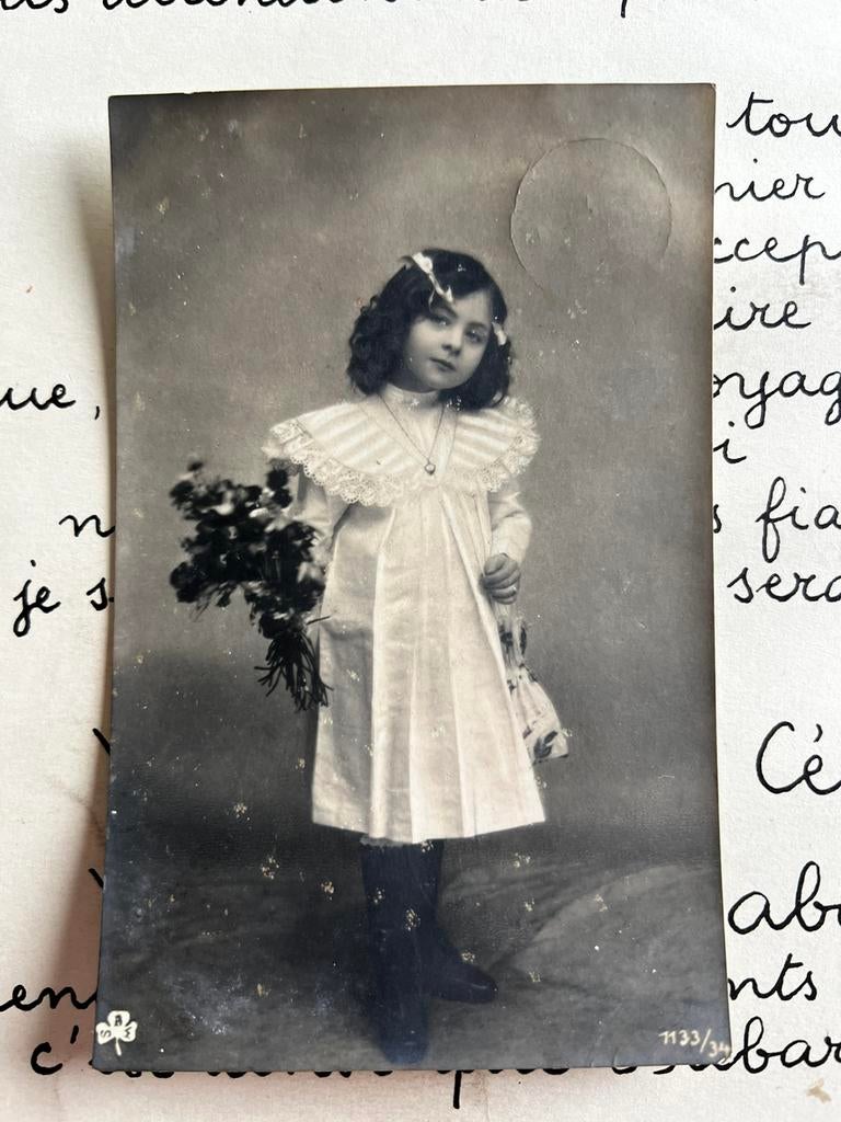 1906 Meisje in witte jurk (ME), Ophalen of Verzenden, Voor 1920, Gelopen, Kinderen