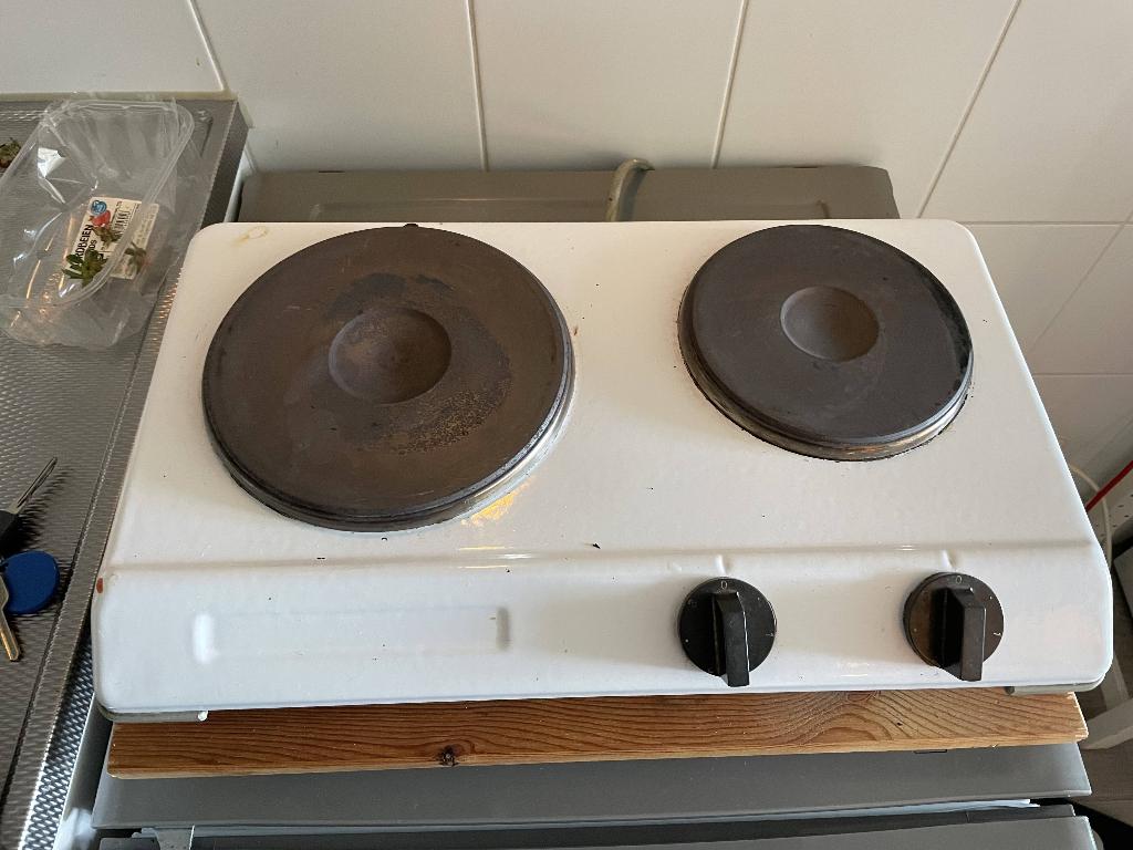 2 pits kookplaat, Witgoed en Apparatuur, Kookplaten, Ophalen, Gebruikt, 3 kookzones of minder, Vrijstaand