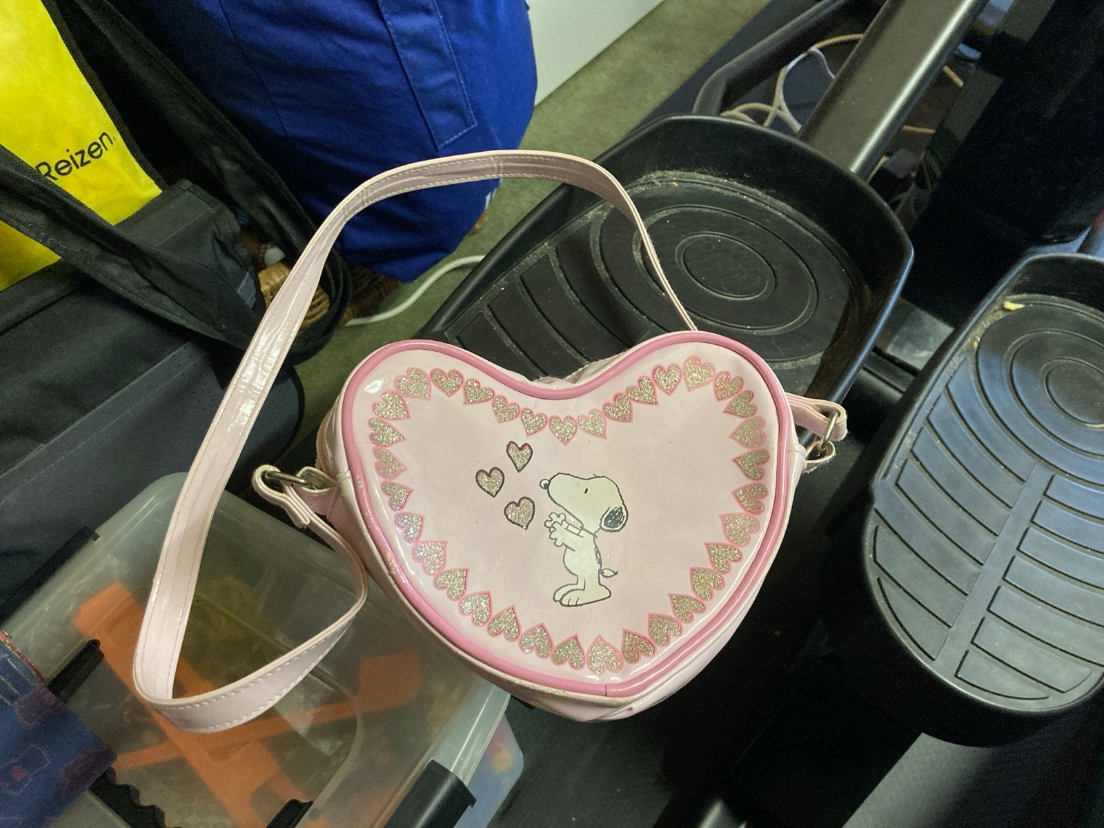 Leuke roze hartvormige Snoopy schoudertas, Ophalen of Verzenden, Gebruikt