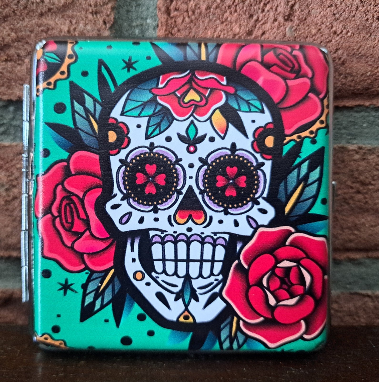 Champ sigarettenkoker skulls & flower - 20 sigaretten -groen, Ophalen of Verzenden, Nieuw, Overige typen
