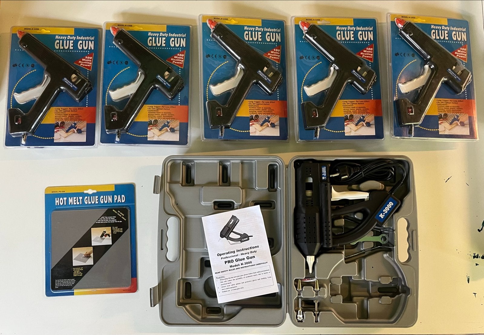 Set van 6 Lijmpistolen, Doe-het-zelf en Verbouw, Gereedschap | Handgereedschap, Ophalen of Verzenden, Nieuw, Overige typen, Overige merken