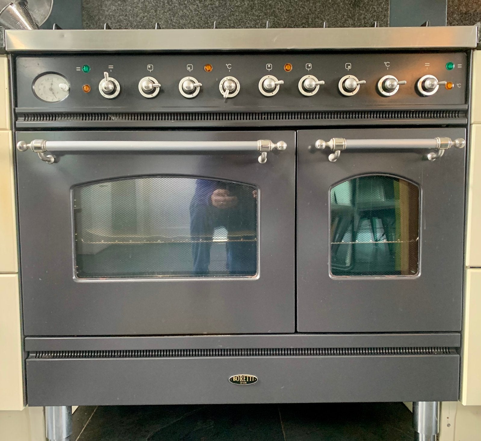 Boretti fornuis matzwart GRATIS AF TE HALEN, Ophalen, Gebruikt, 60 cm of meer, Gas