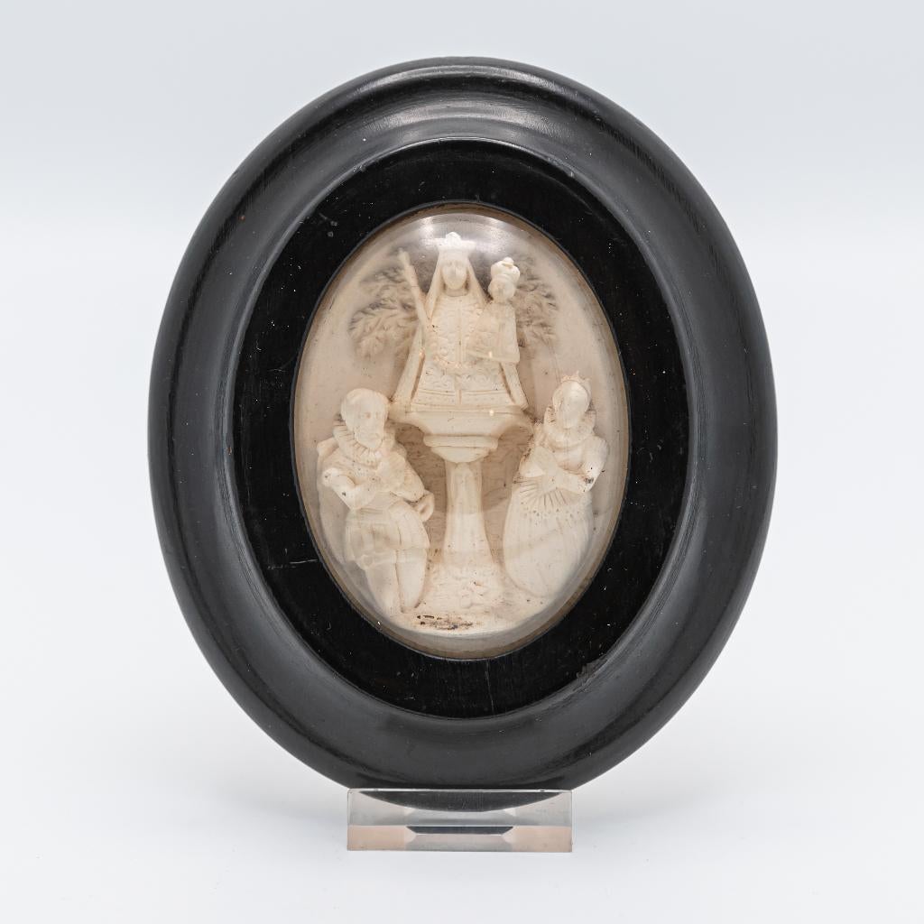 Meerschuim, reliëf Maria, 19e-eeuw, Ophalen of Verzenden