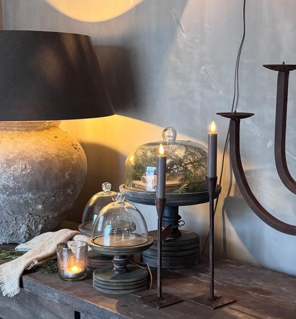Kandelaar Marrakech S Aura Peeperkorn roest stoer sober, Verzenden, Nieuw, Metaal, Kandelaar