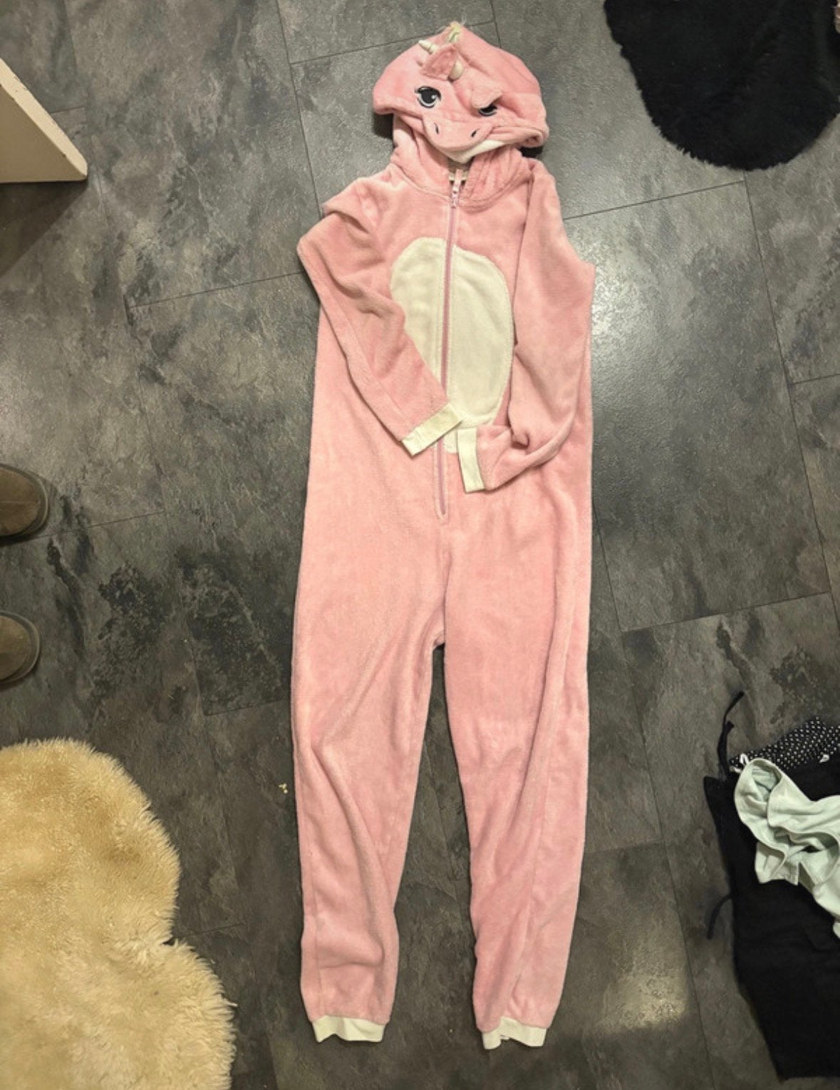 Roze Eenhoorn Onesie - Comfortabele Pyjama/Huispak, Ophalen of Verzenden, Gebruikt, Meisje, Nacht- of Onderkleding