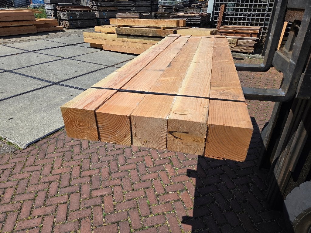 5 Douglas palen 15x15 cm fijnbezaagd / 2.30 m lang nr: TB18, Ophalen, Nieuw, 180 tot 250 cm, Palen