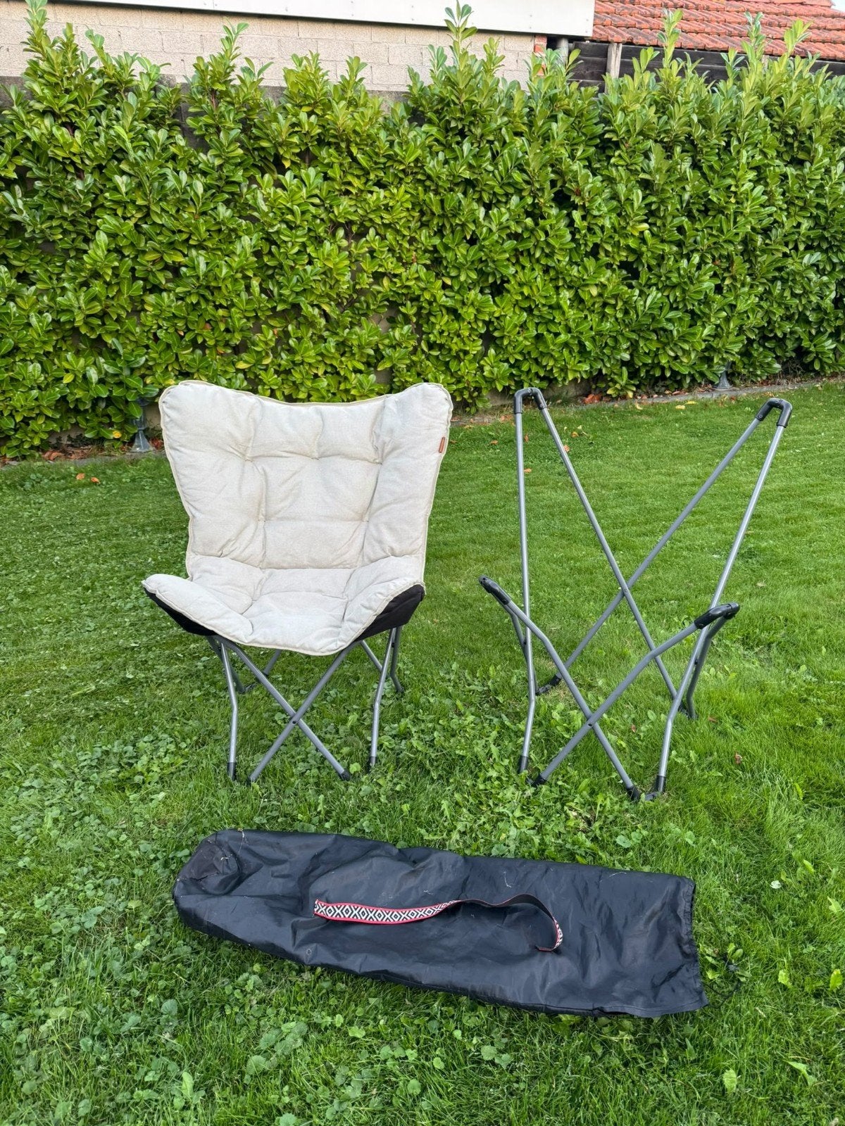 Bo-Camp vlinderstoel Urban Outdoor (1x) met extra onderstel, Ophalen, Zo goed als nieuw, Campingstoel