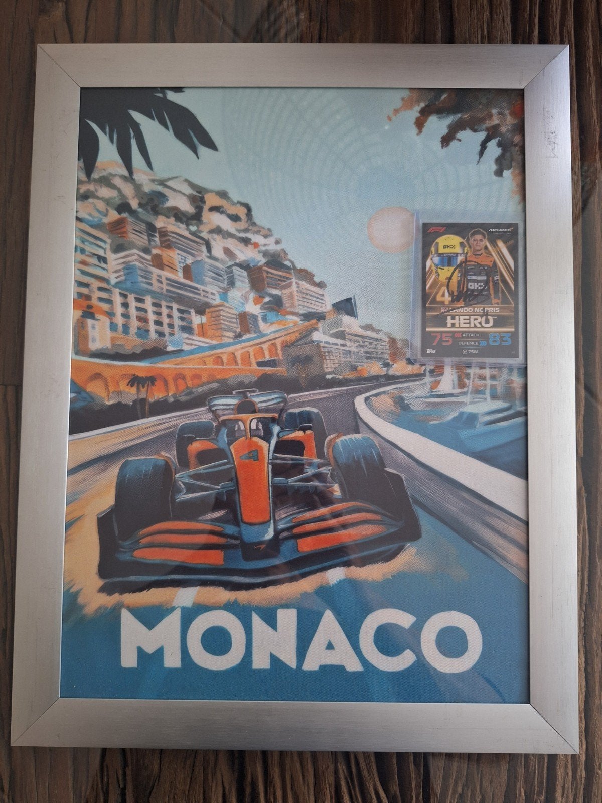 Monaco F1 Canvas met gesigneerde Lando Norris kaart, Ophalen of Verzenden, Nieuw, Formule 1