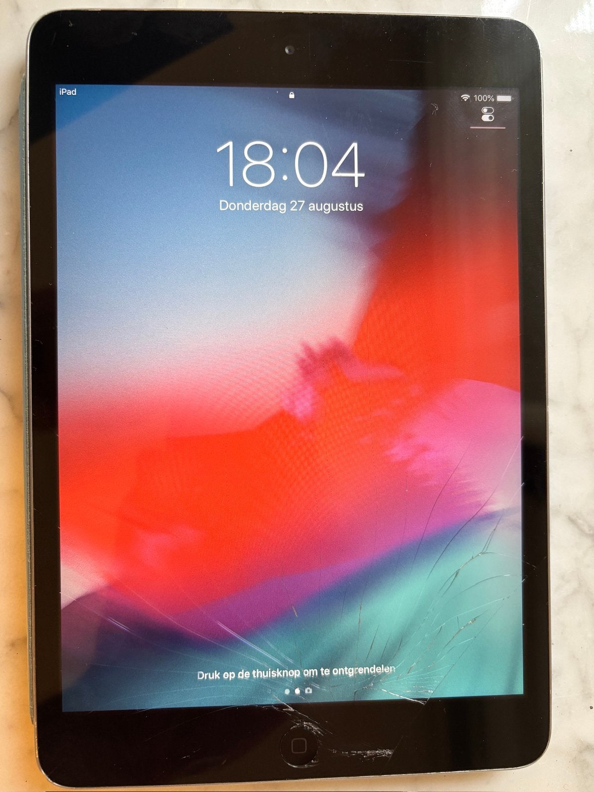 iPad Mini 2, scherm gebarsten, 100% functioneel, Gebruikt, 8 inch, Ophalen of Verzenden, Grijs