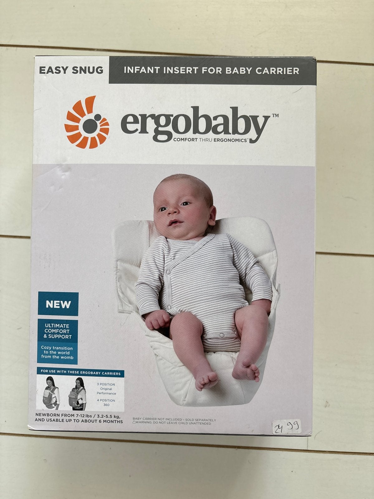 Ergobaby Easy Snug Inleg voor Draagzak, Kinderen en Baby's, Ophalen of Verzenden, Nieuw, Overige typen, Overige merken