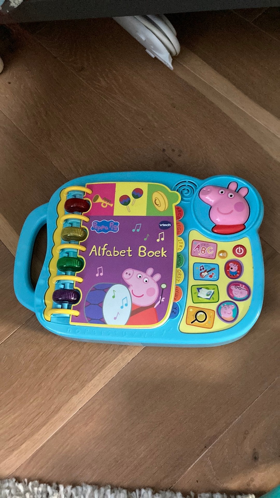 Peppa Pig aflfabetboek met geluidjes vtech, Kinderen en Baby's, Speelgoed | Vtech, Ophalen of Verzenden, Zo goed als nieuw, 6 maanden tot 2 jaar